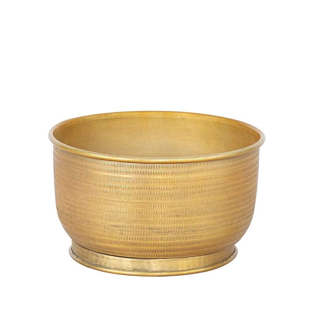 Lancaster Golden Bowl/Planter- Medium Decor Leather Gallery
