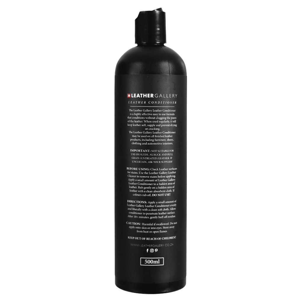Back view of the Leather Conditioner | Leather Cleaning Products | Leather Care | Leather Gallery Leather Couch Care
