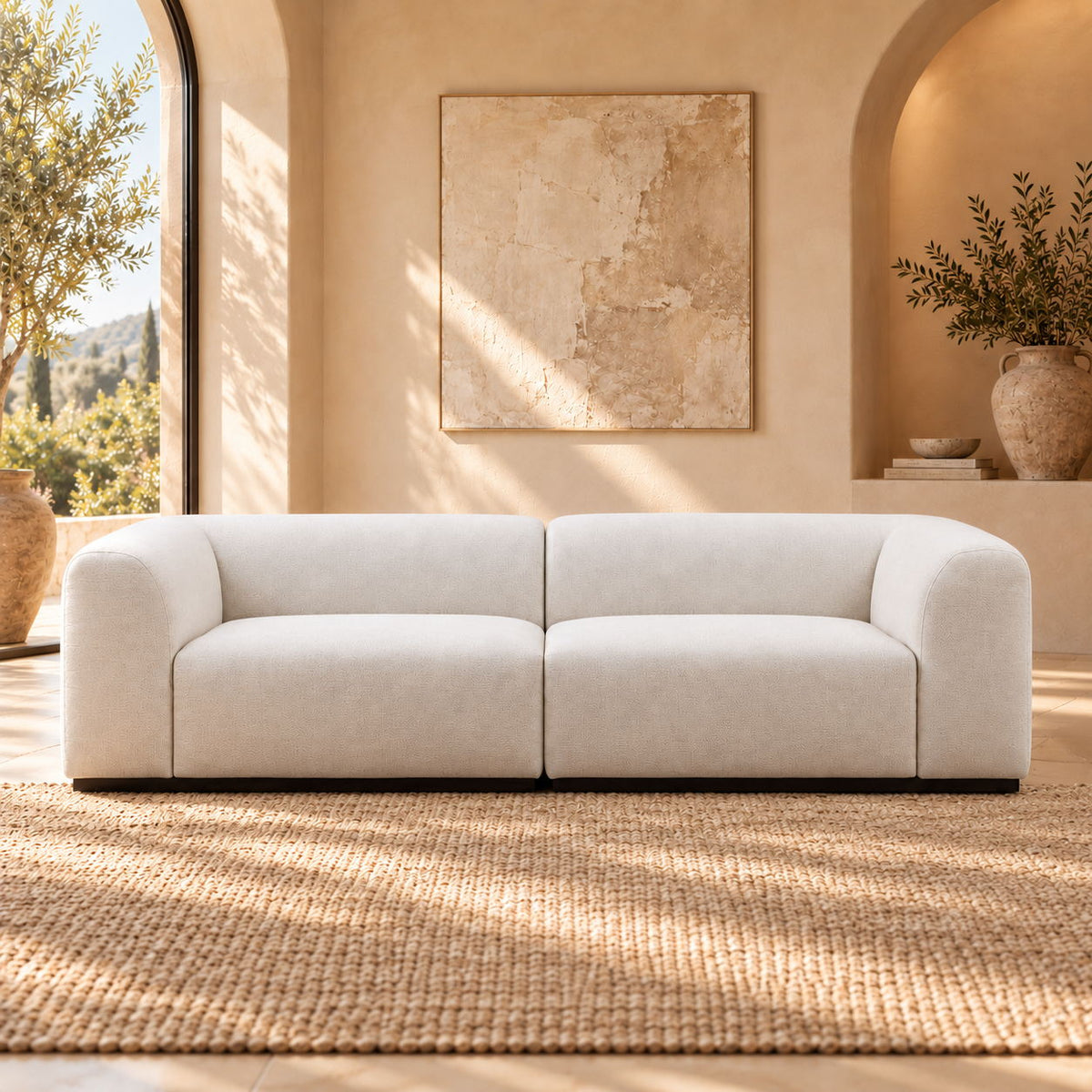 Sienna Fabric 3 Seater Couch