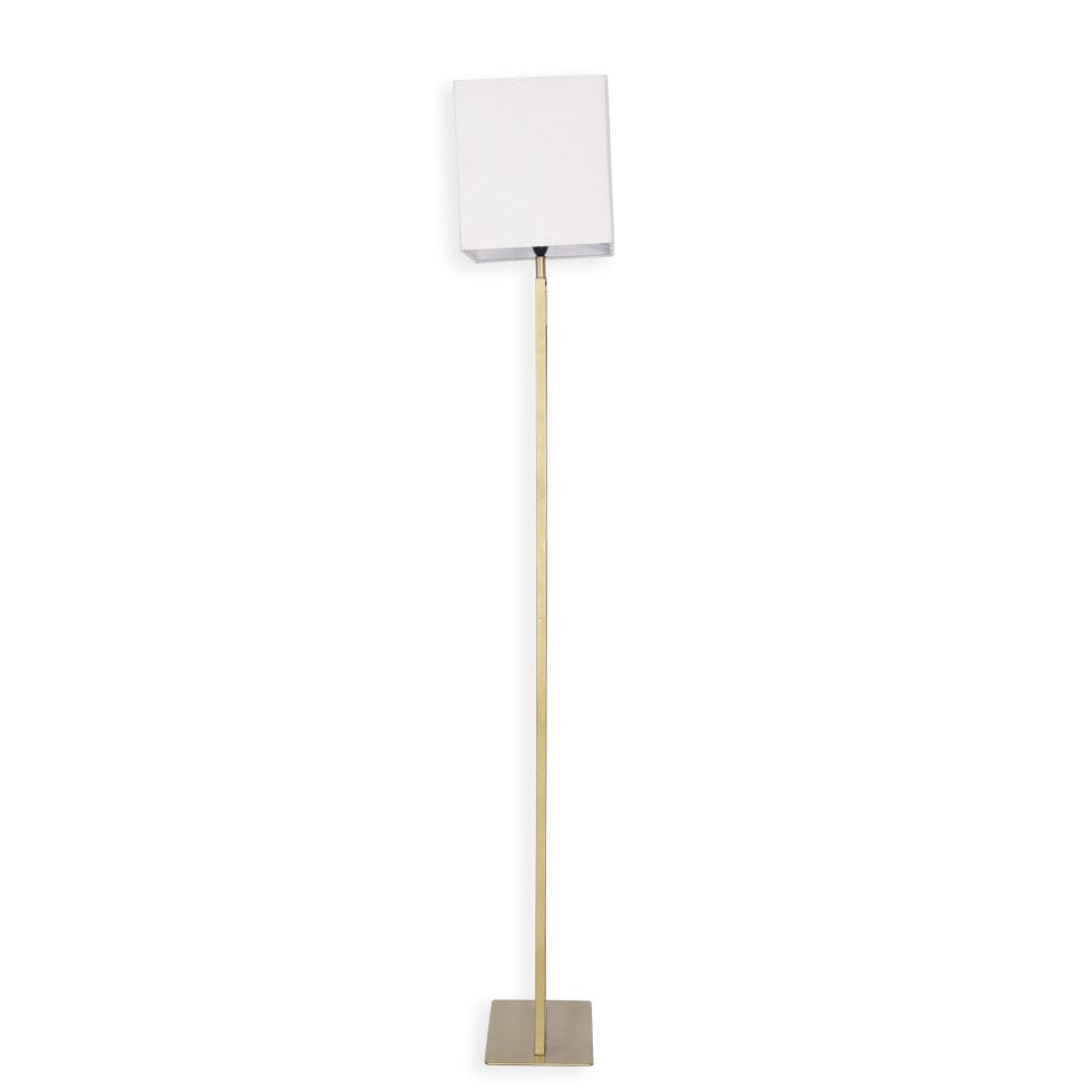 Legacy Standing Lamp with Shade - Off White Floor Lamp Leather Gallery