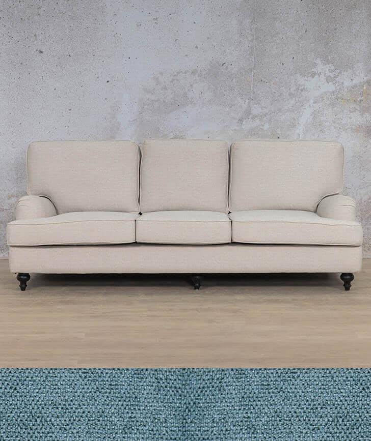 Liberty Fabric 3 Seater Sofa Fabric Sofa Leather Gallery Air Force Blue