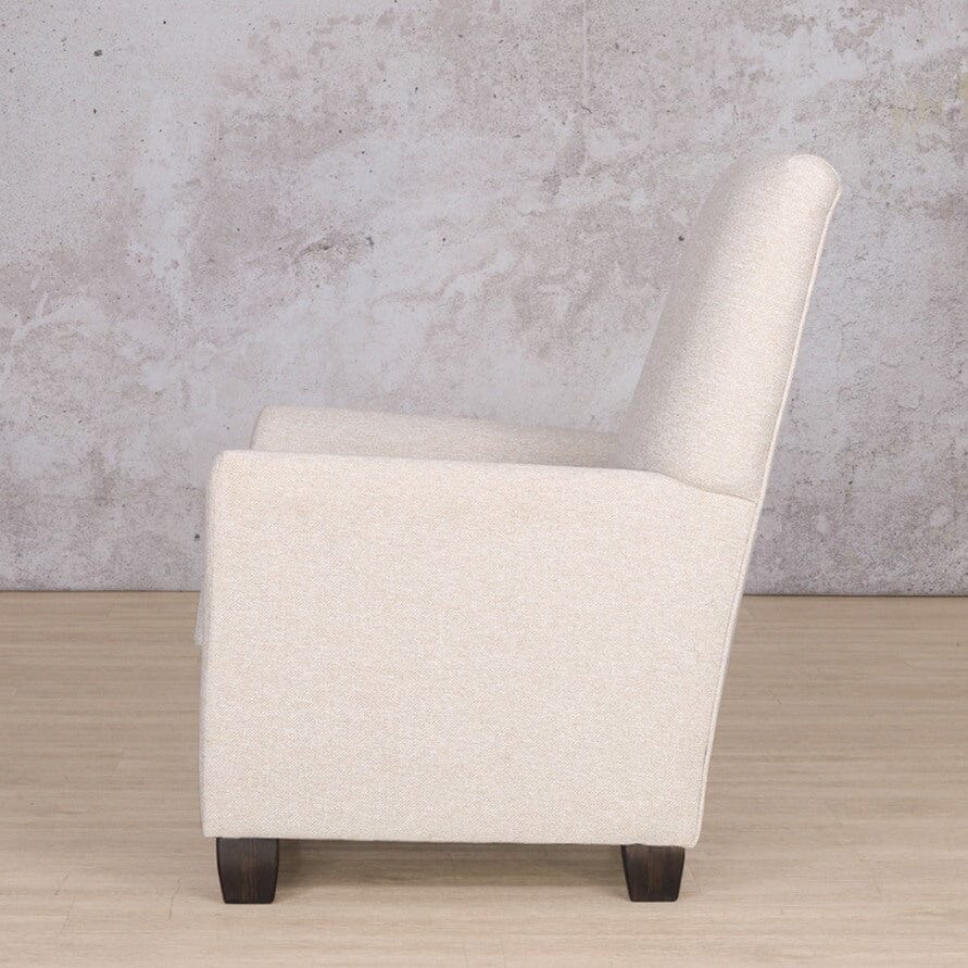 Lily White Occasional Chair - Customisable Fabric Fabric Armchair Leather Gallery