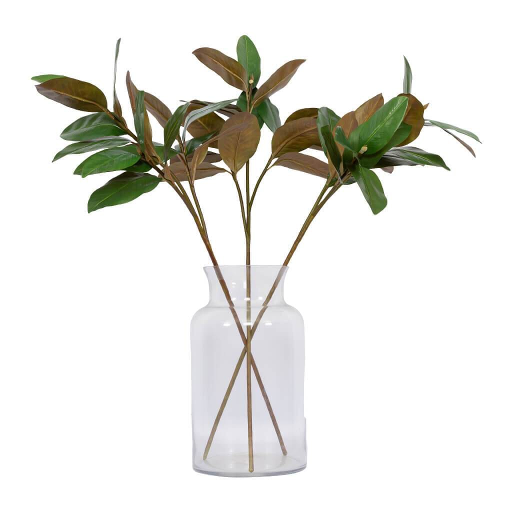 Magnolia Stem Leafspray Decor Leather Gallery
