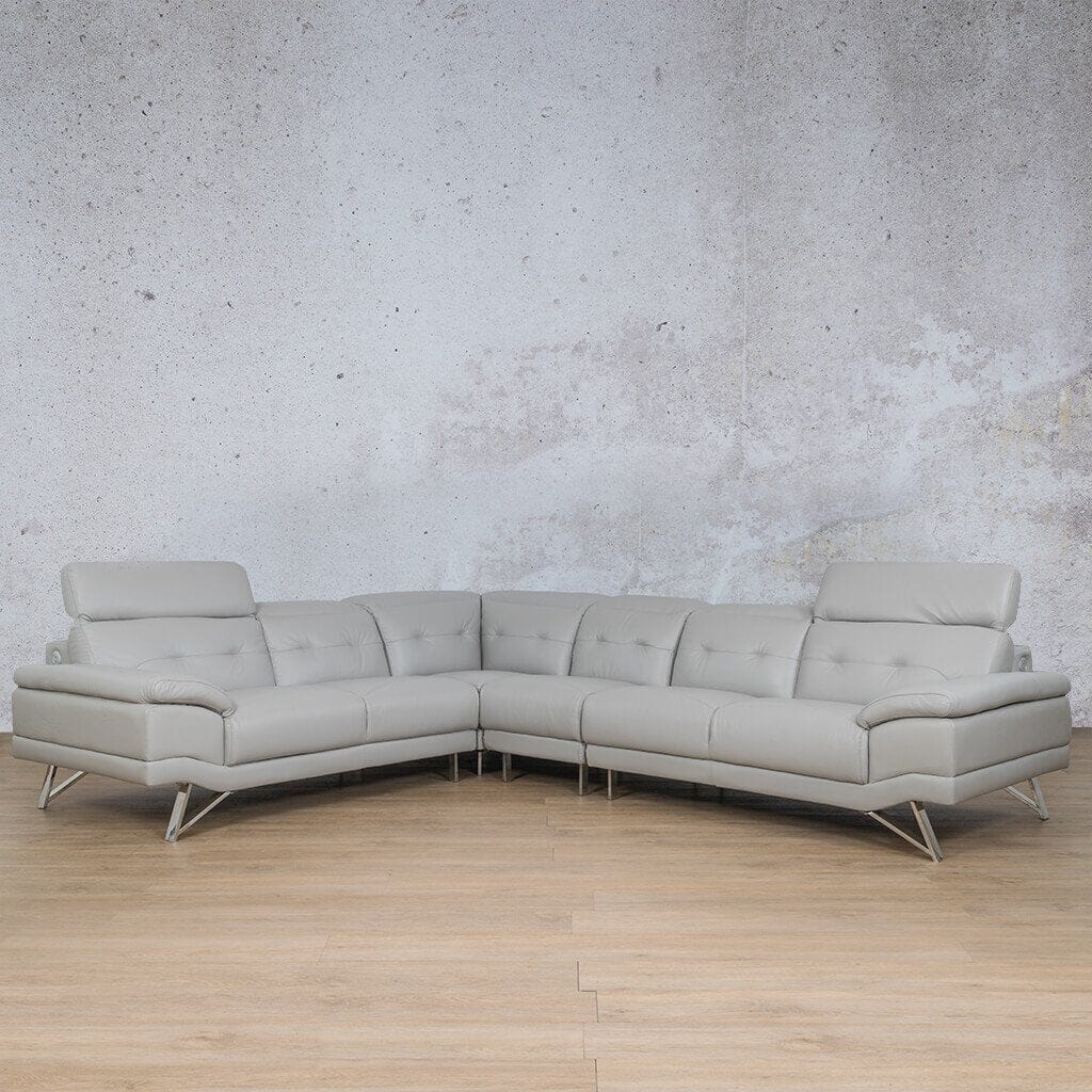 Manila Leather Sectional Leather Sectional Leather Gallery Grey