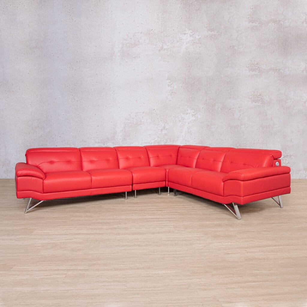 Manila Leather Sectional Leather Sectional Leather Gallery Red