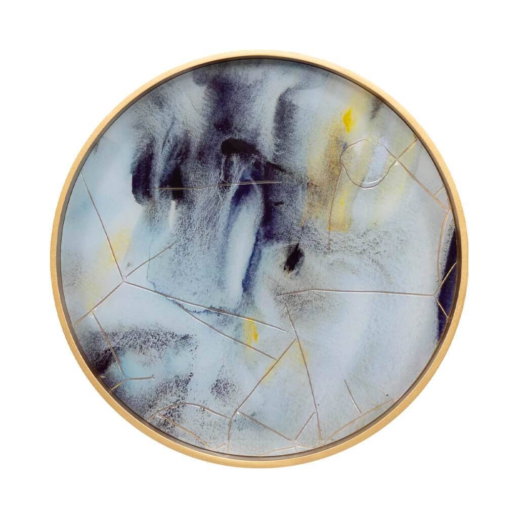 Mayor Smokey Marble Tray Trays Leather Gallery 46 x 46 x 4.5