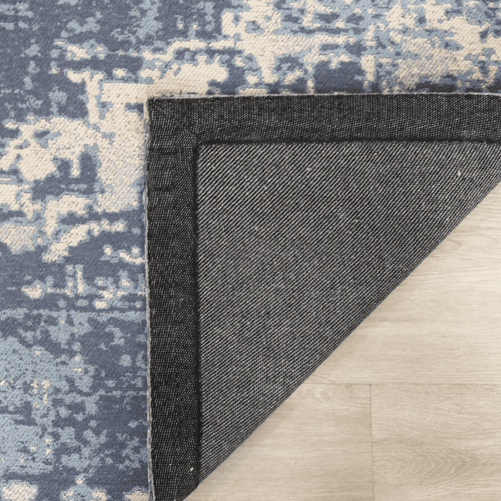 Micah Rug - Vintage Blue Carpets Leather Gallery