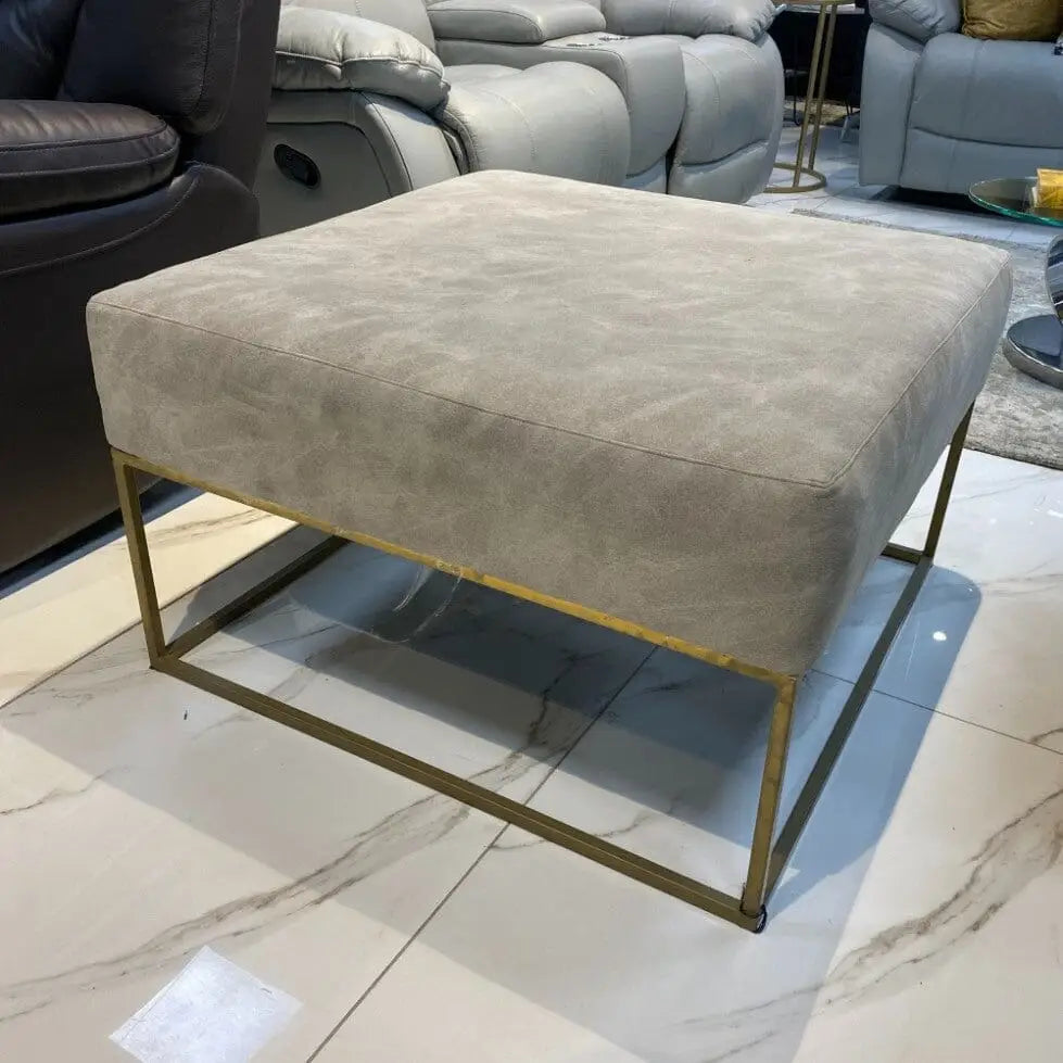 Moore Velvet - Ottoman- Warehouse Clearance - Ottoman
