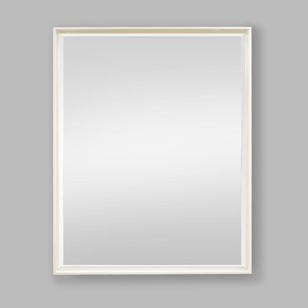 Nova White Natural Wood Rectangle Wall Mirror - 952 x 1257mm Mirror Leather Gallery White 952 x 1257 mm