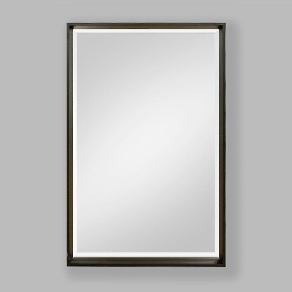 Nova Black Natural Wood Rectangle Wall Mirror - 799 x 1053mm Mirror Leather Gallery Black 799 x 1053 mm