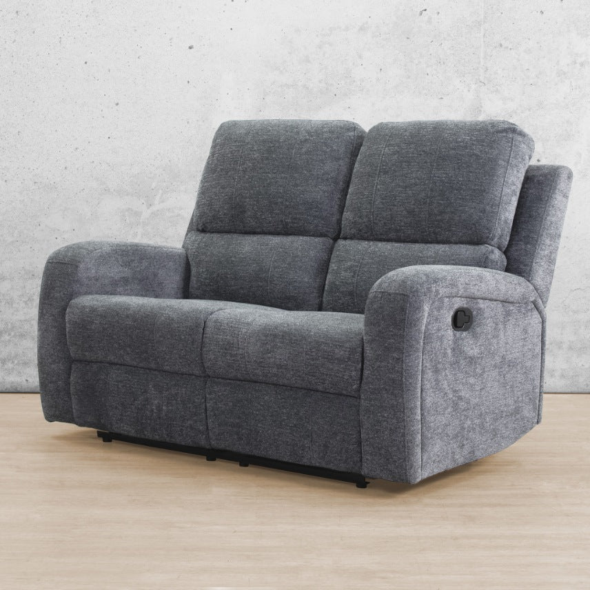 Orlando 2 Seater Fabric Recliner  Mountain Grey