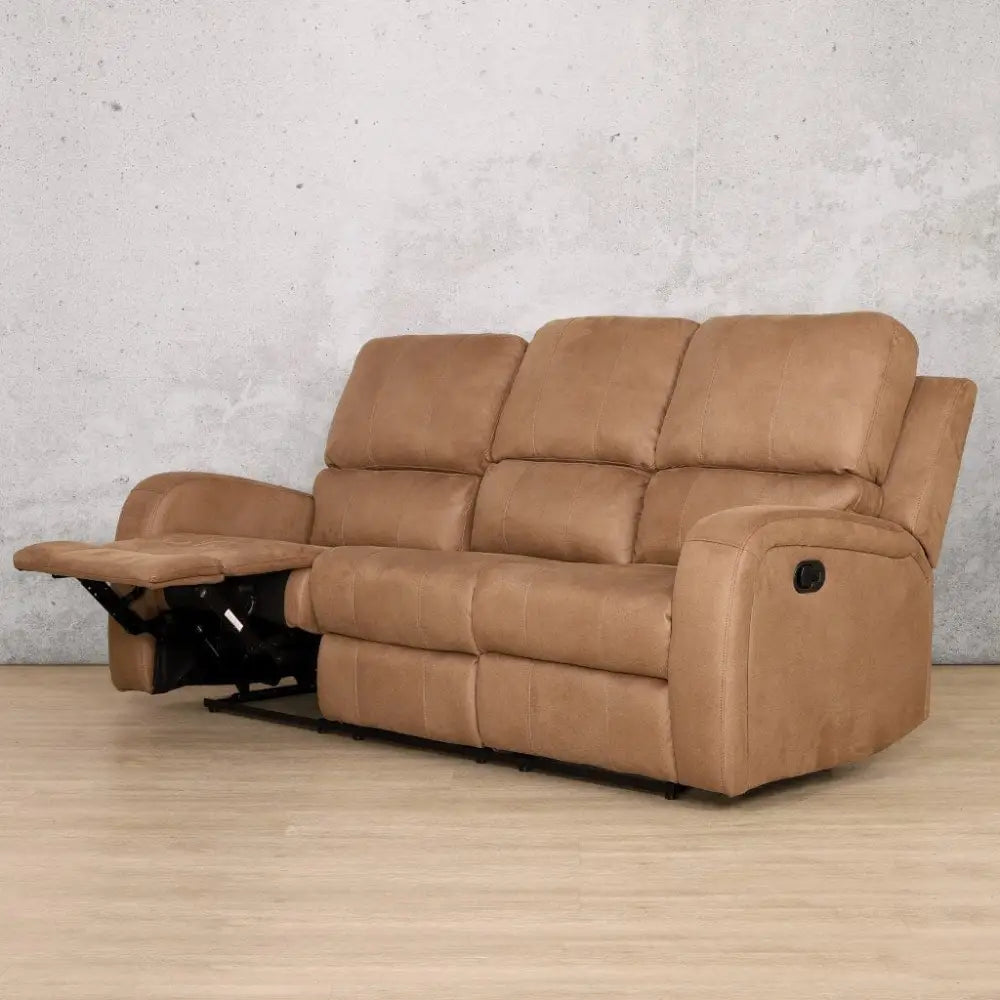 Orlando 3 Seater Fabric Recliner - Fabric Recliner Desert Sand