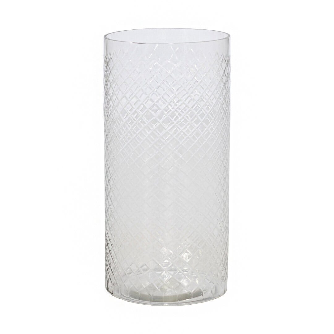 Pierre Glass Vase Vase Leather Gallery Clear 38 x 20cm