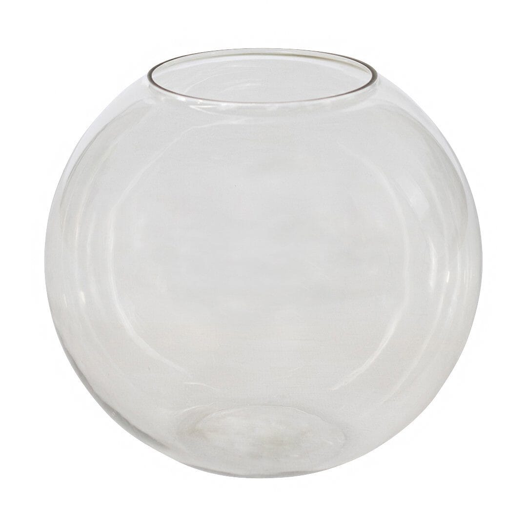 Polo Glass Vase Vase Leather Gallery Clear 30 x 35cm