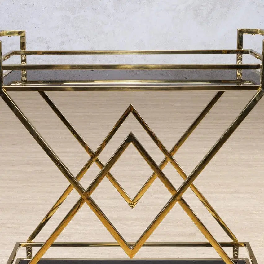 Prestige Bar Trolley - Gold - Drinks Trolley