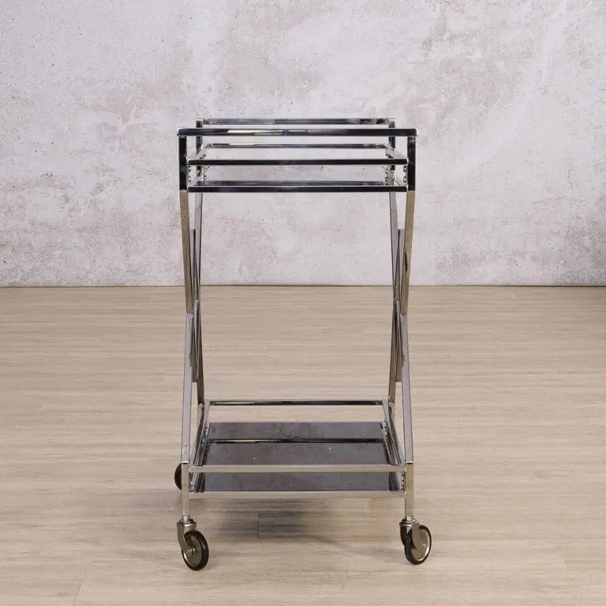 Prestige Bar Trolley - Silver - Drinks Trolley