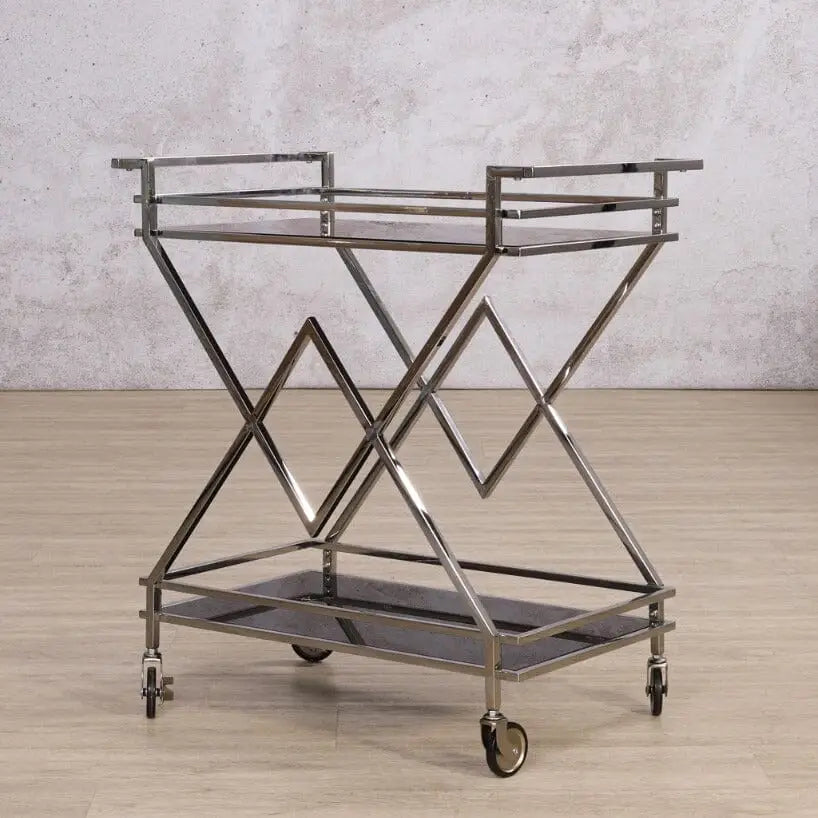 Prestige Bar Trolley - Silver - Drinks Trolley