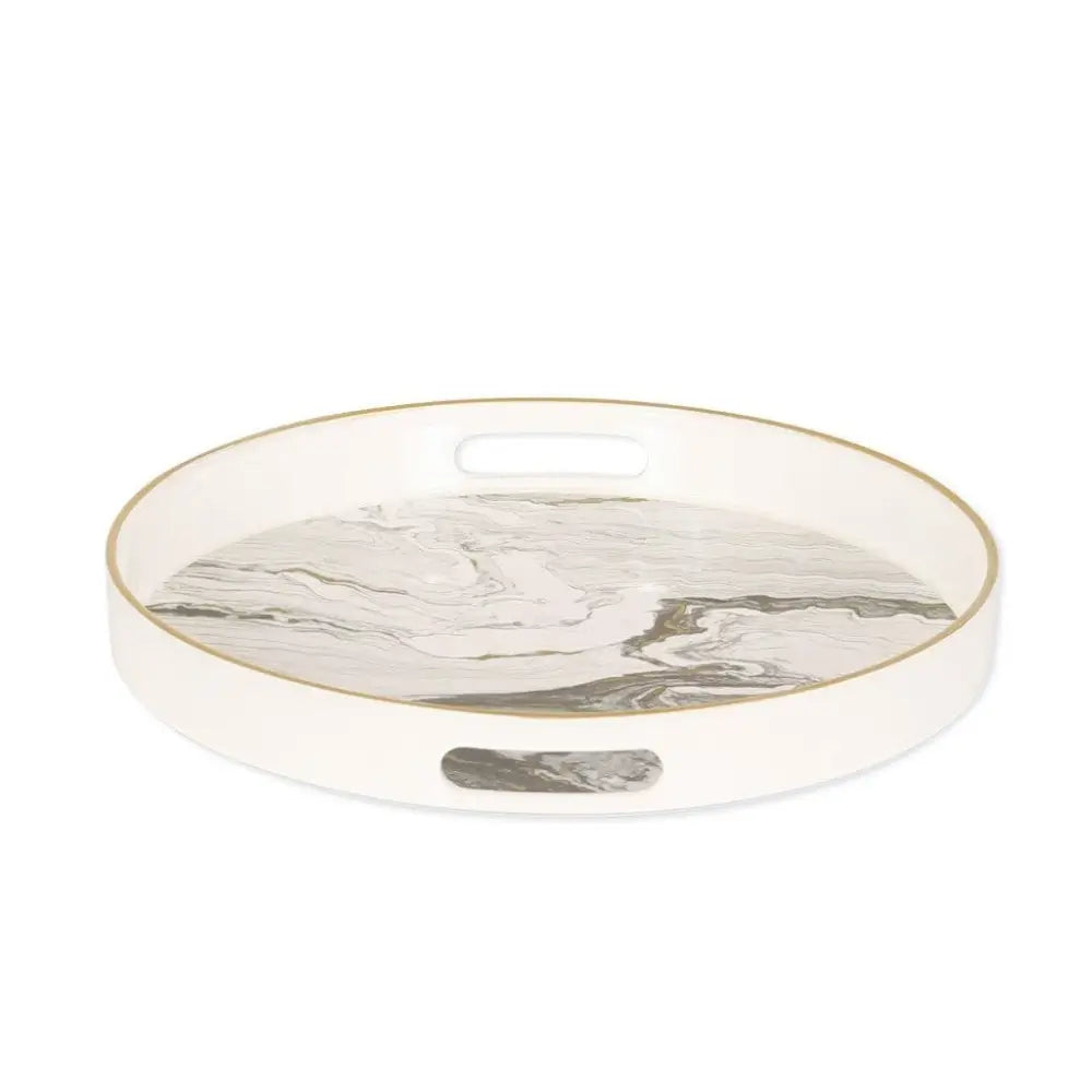 Quinn Round Tray Black & White - Medium - Medium - Trays