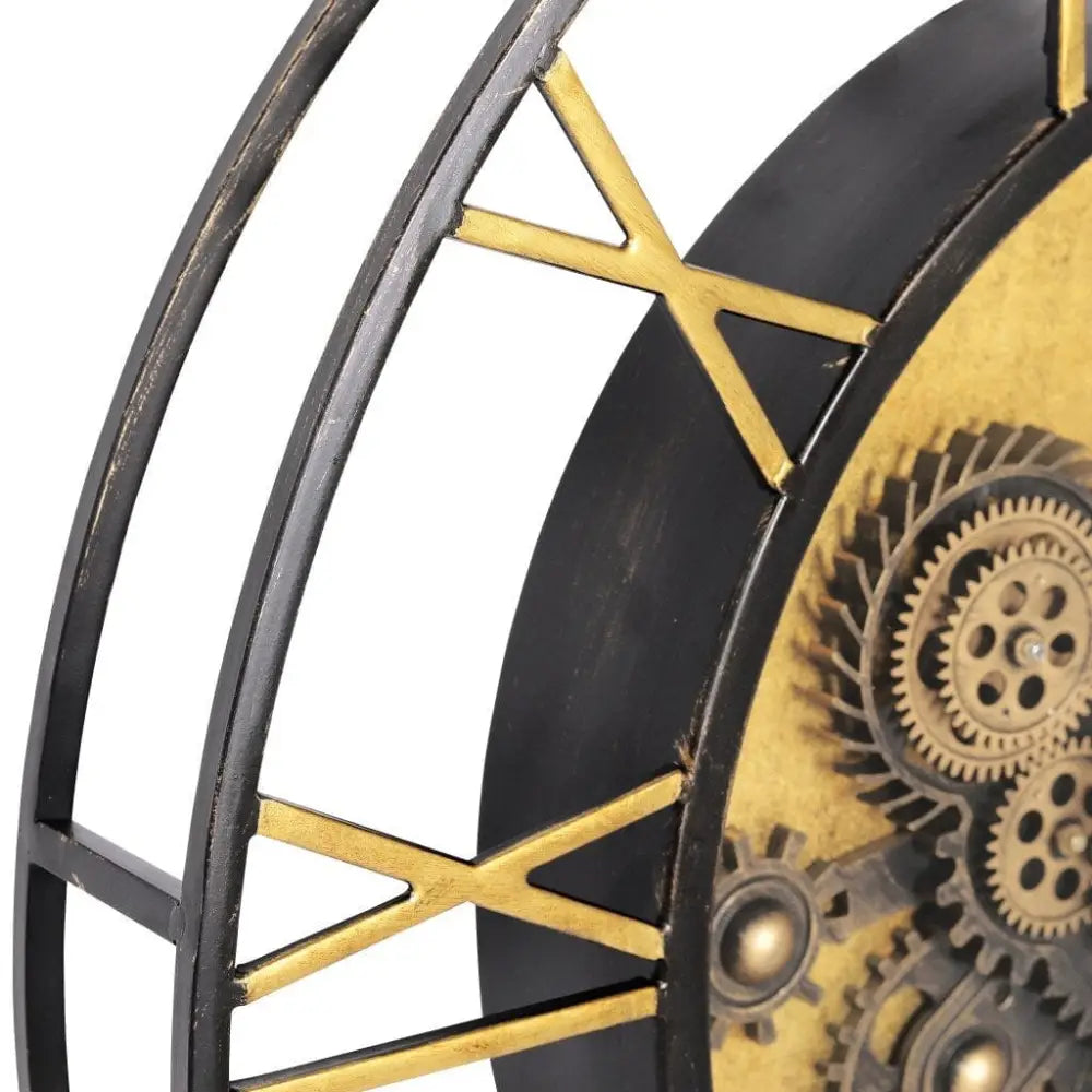 Roman Gear Wall Clock - Dia 71cm x 9 cm - Clock
