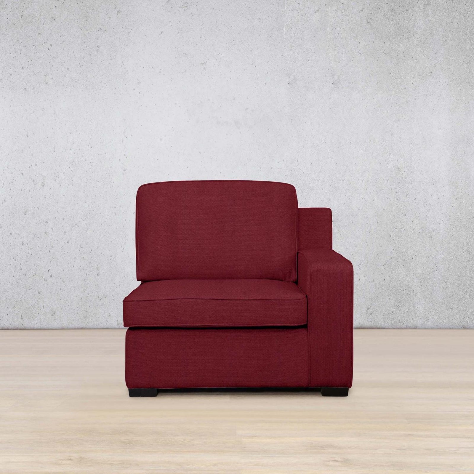 Rome Fabric 1 Seater Sofa Right Hand Facing (RHF) - Kenya Red | Fabric Couch, single couch, modular couches for sale, couch