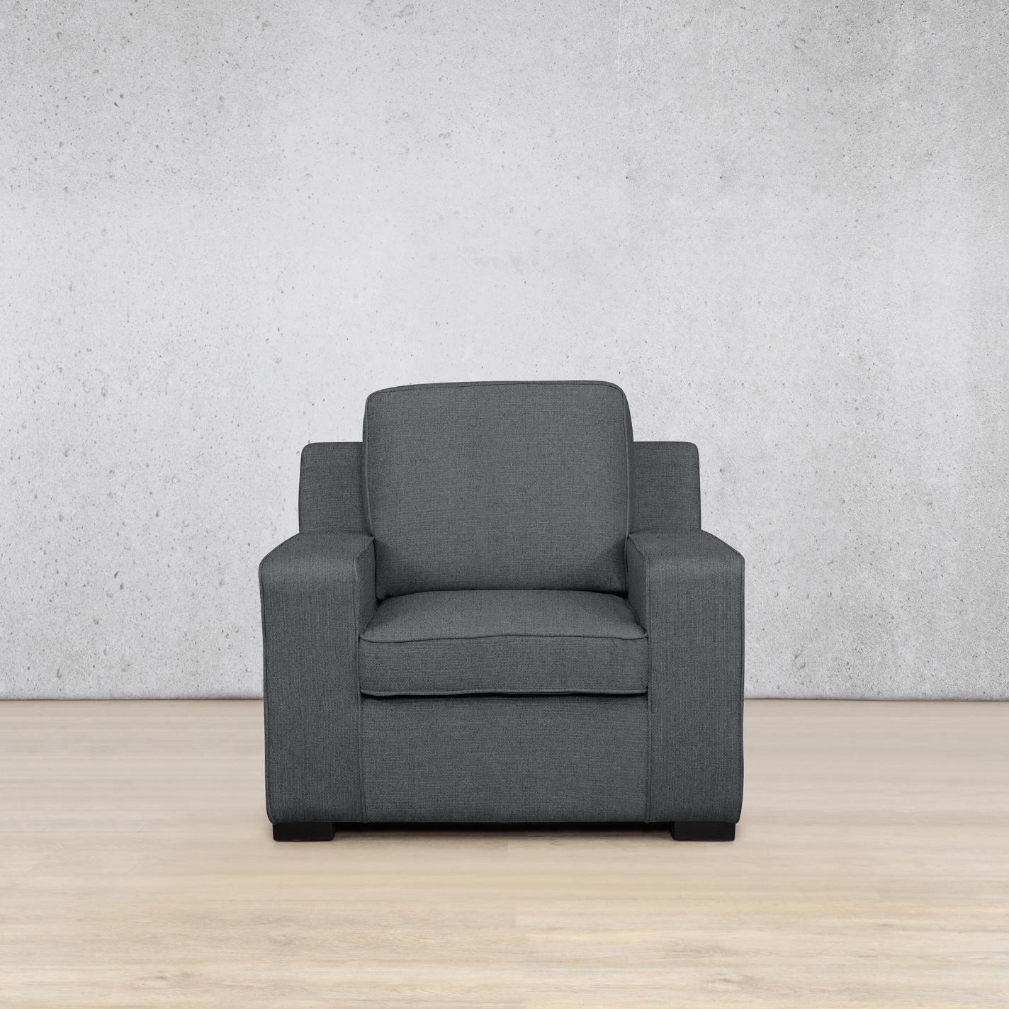 Rome Fabric 1 seater sofa - Silver Charm | Fabric couches, one seater couch, single couches for sale, small couch