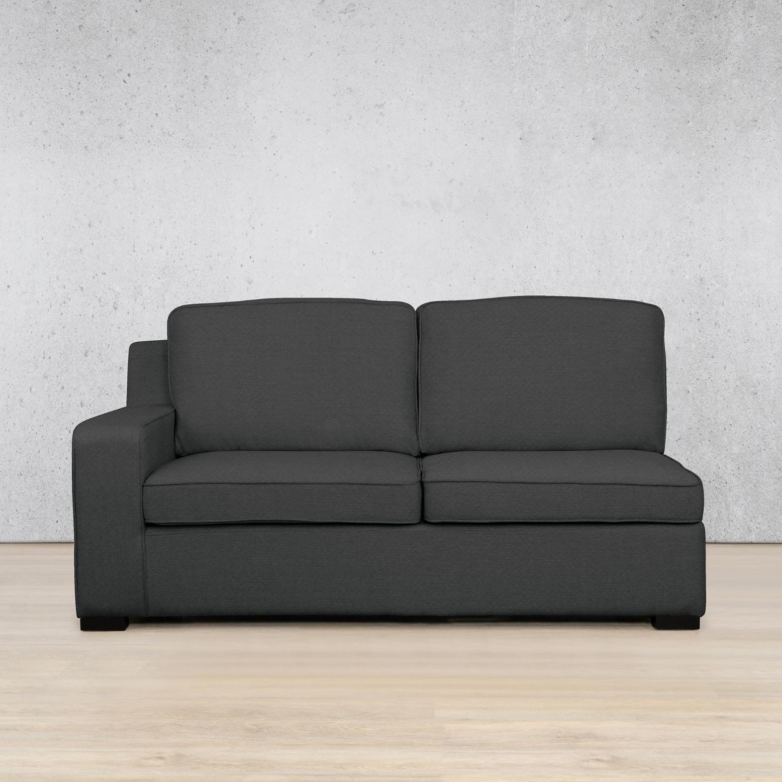 Rome Fabric 2 Seater LHF Fabric Sofa Leather Gallery | Kenya Charcoal