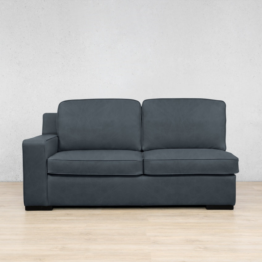 Rome Leather 2 Seater LHF Leather Sofa Leather Gallery Bedlam Blue Night
