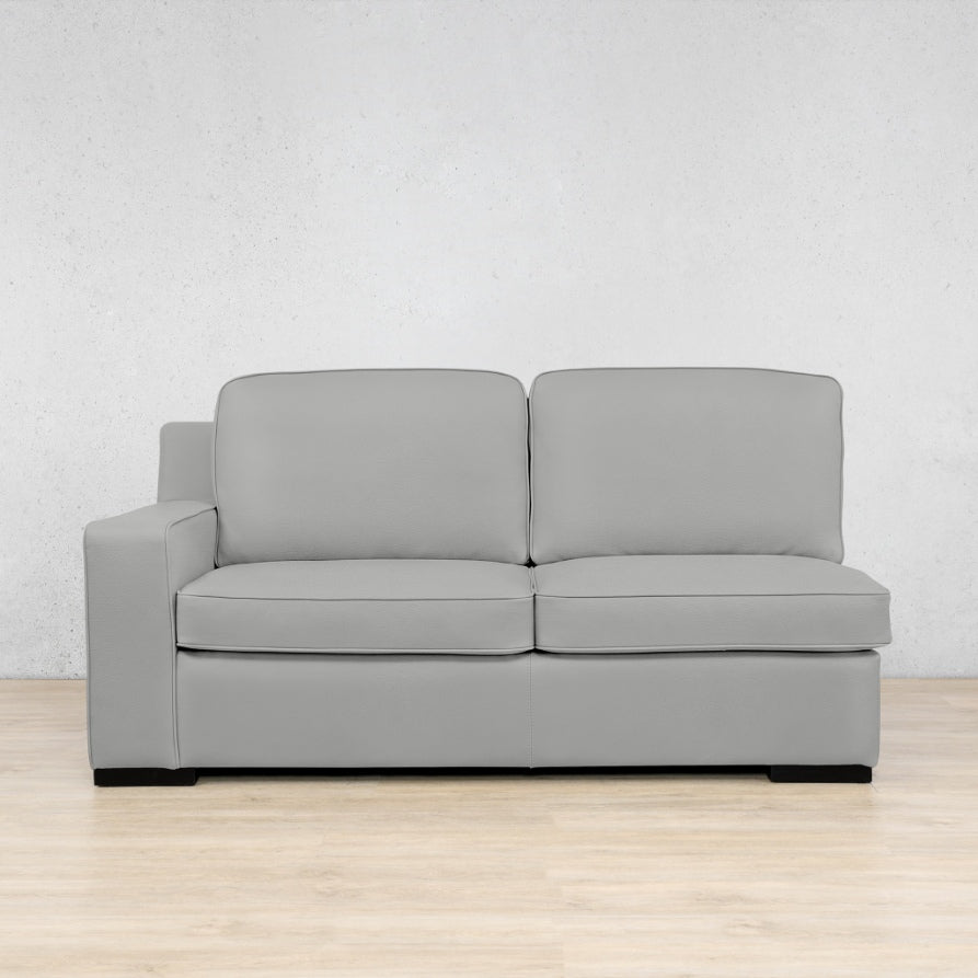 Rome Leather 2 Seater LHF Leather Sofa Leather Gallery Manatee Grey