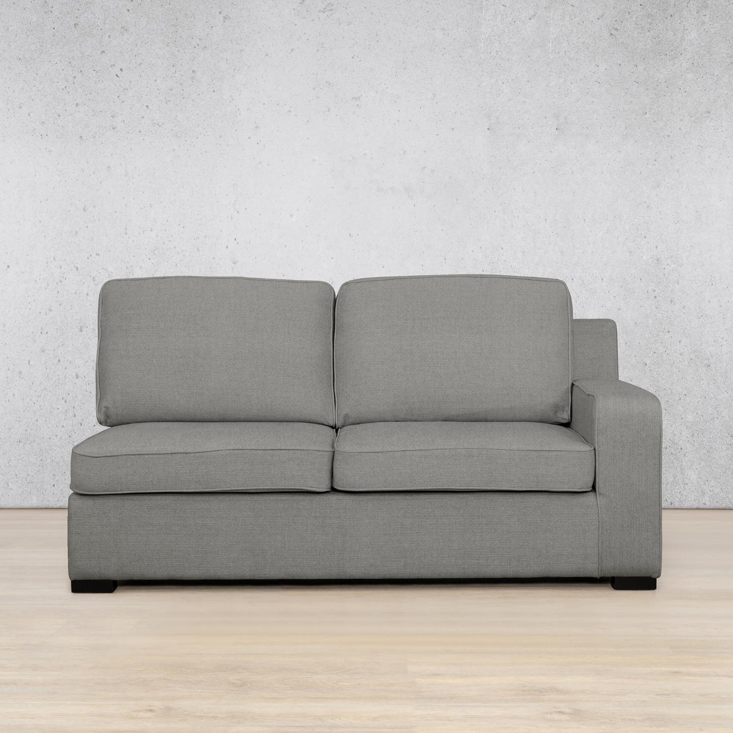 Rome Fabric - 2 Seater Left Arm Leather Gallery | Kenya Grey