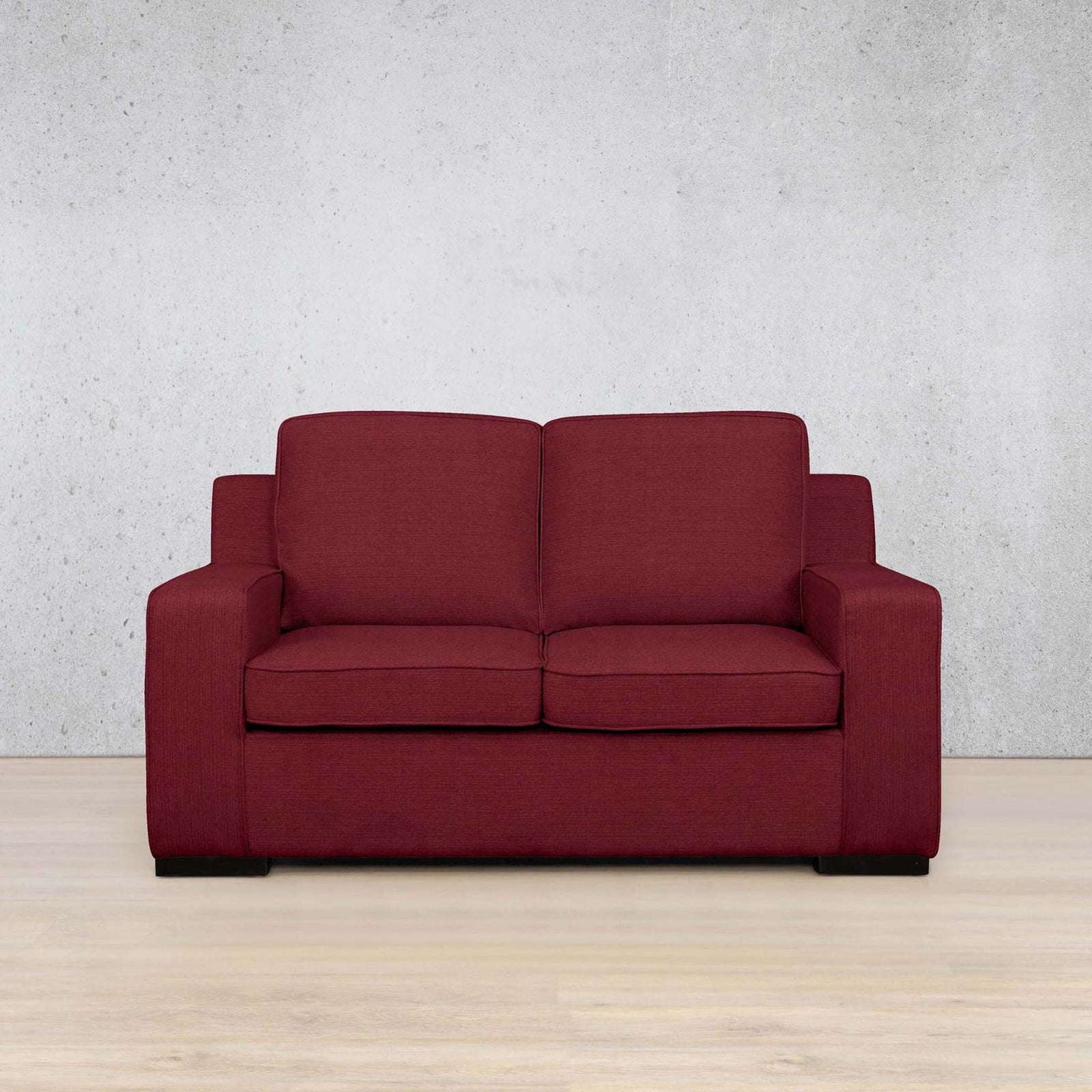 Rome Fabric 2 Seater Sofa - Kenya Red - Fabric Couch, modern couch, 2 seater couch, 2 seater couch for sale