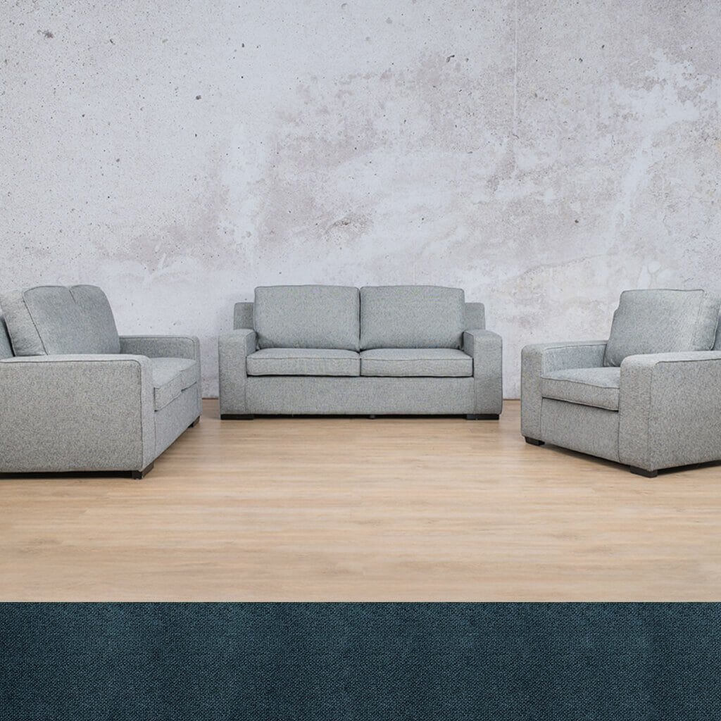 Rome 3+2+1 Fabric Sofa Suite Fabric Sofa Leather Gallery Air Force Blue