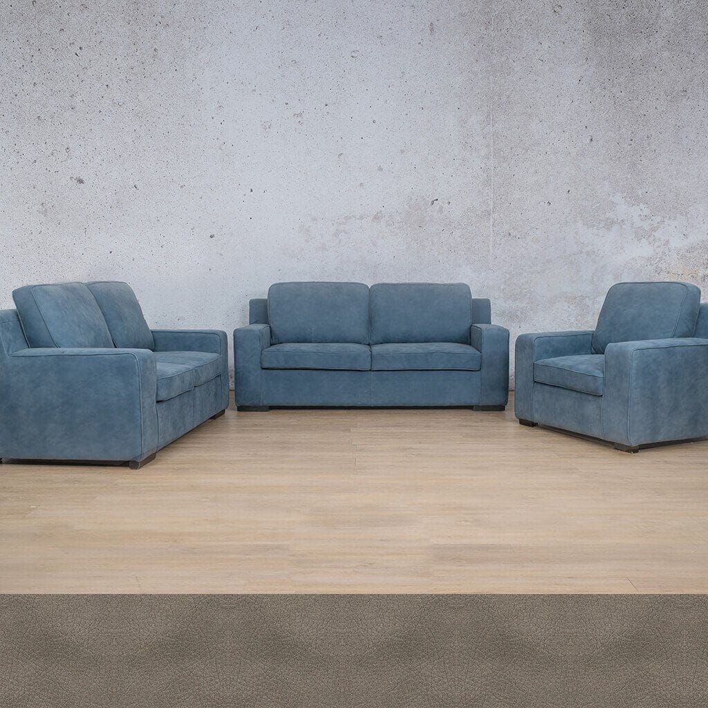 Rome 3+2+1 Leather Sofa Suite Leather Sectional Leather Gallery Flux Grey