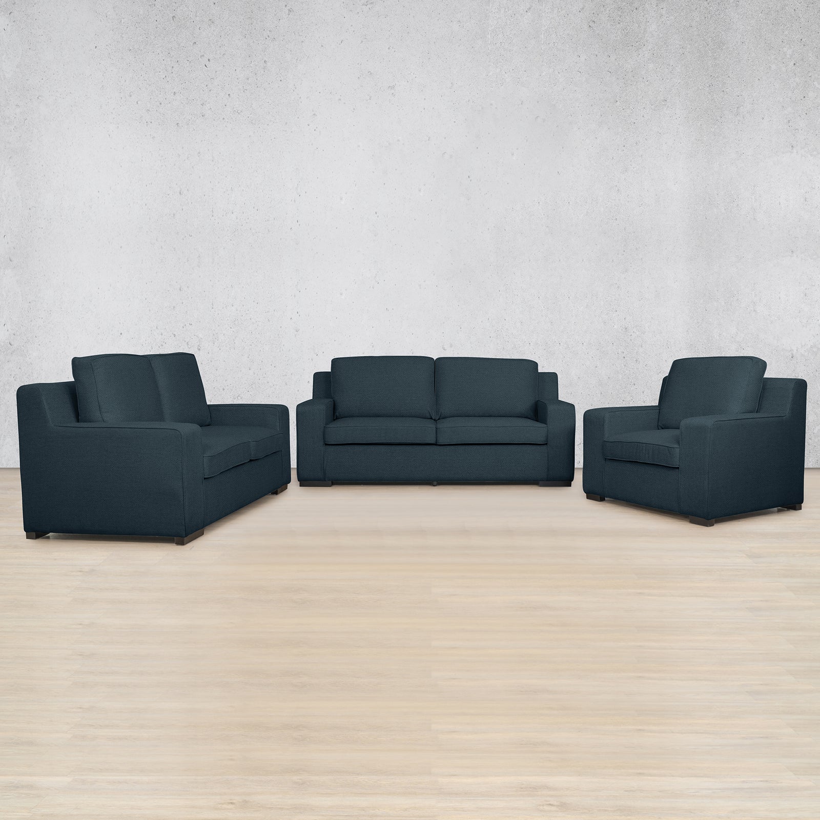 Rome 3+2+1 Fabric Sofa Suite - Air Force Blue | Fabric Couches, sofas and couches, lounge suite