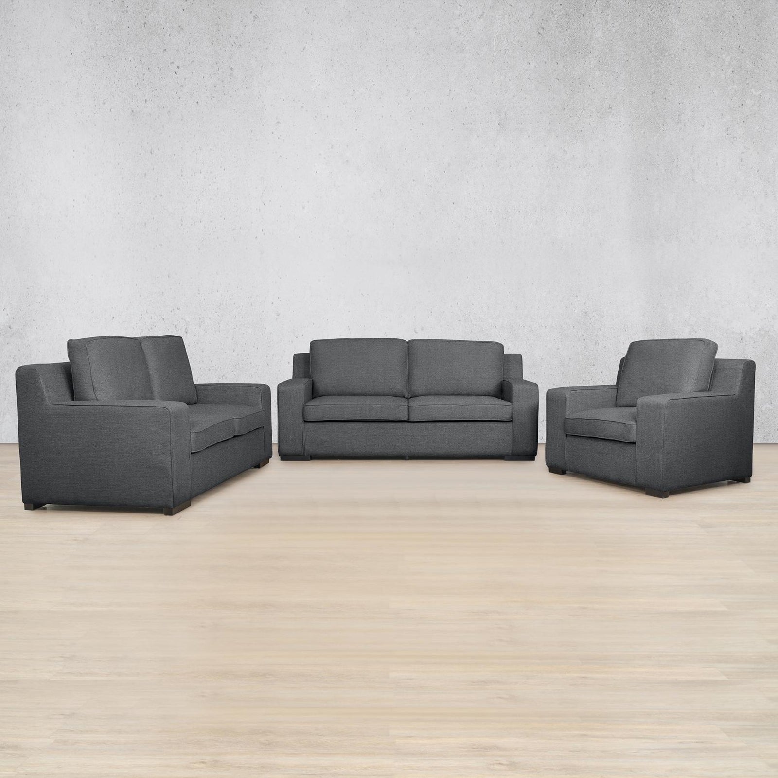 Rome 3+2+1 Fabric Sofa Suite - Space Grey | Fabric Couches, lounge suite, couches for sale, grey couch