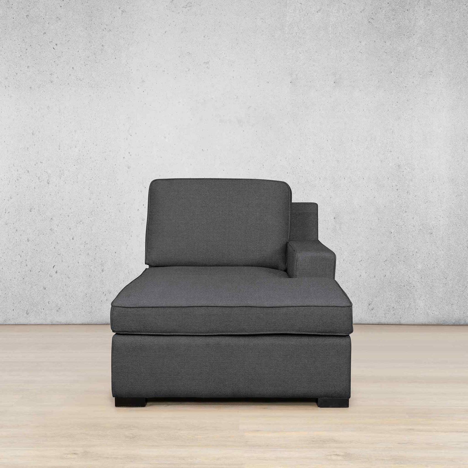 Rome Fabric Chaise Left Arm Fabric Sofa Leather Gallery Space Grey