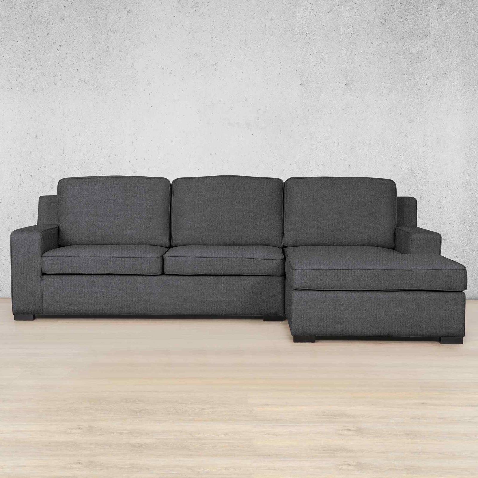 Rome Fabric Sofa Chaise Sectional - RHF Fabric Corner Suite Leather Gallery Space Grey