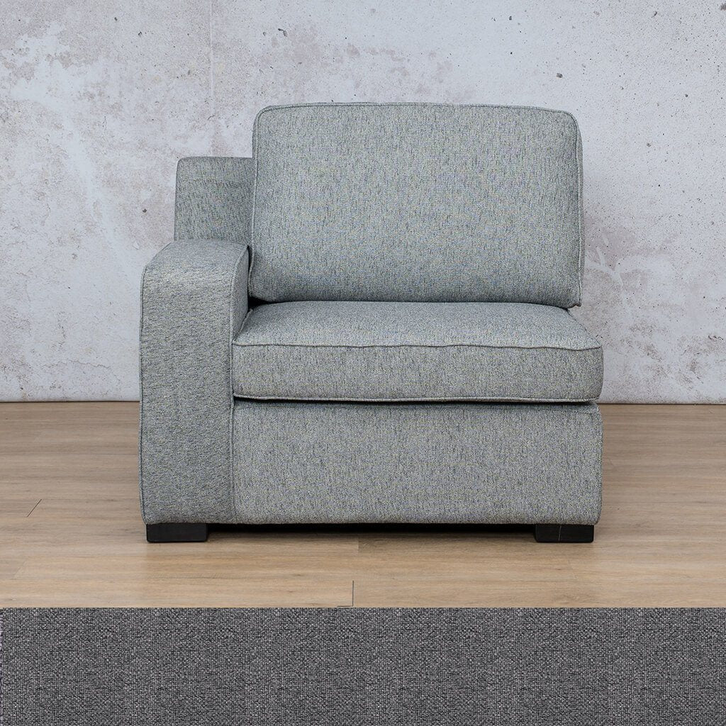 Arizona Fabric 1 Seater Right Arm Fabric Sofa Leather Gallery