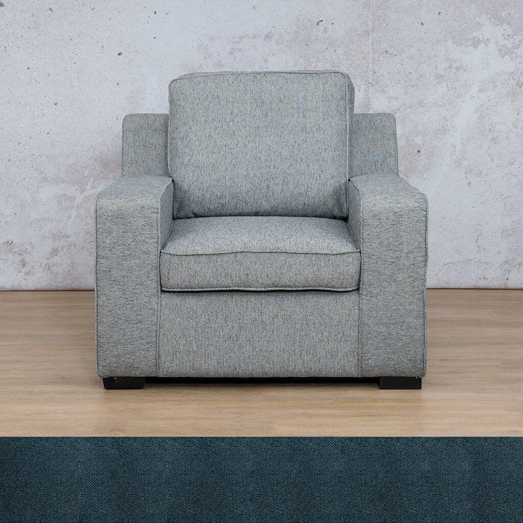 Arizona Fabric 1 Seater Sofa Fabric Sofa Leather Gallery Air Force Blue