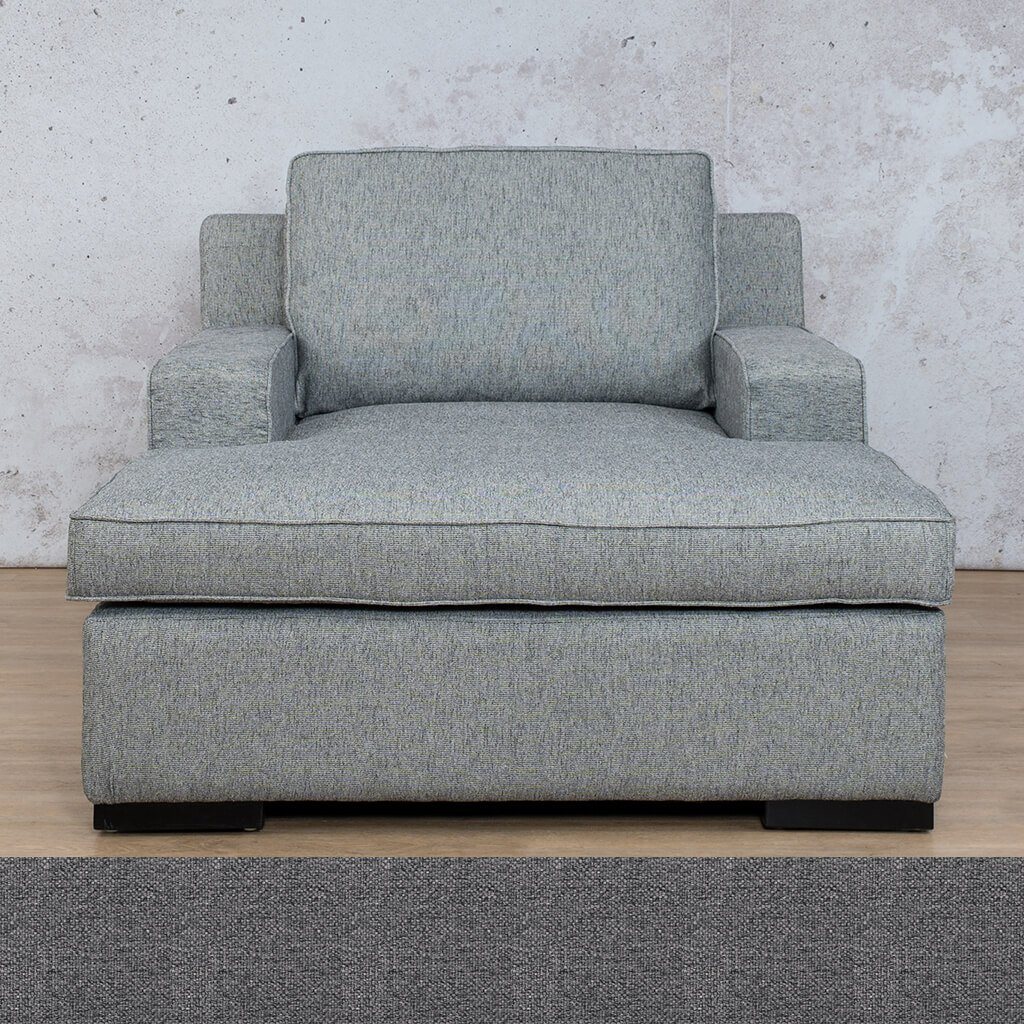 Arizona Fabric 2 Arm Chaise Fabric Sofa Leather Gallery Silver Charm WAREHOUSE COLLECTION - PINETOWN OR NORTHRIDING Full Foam