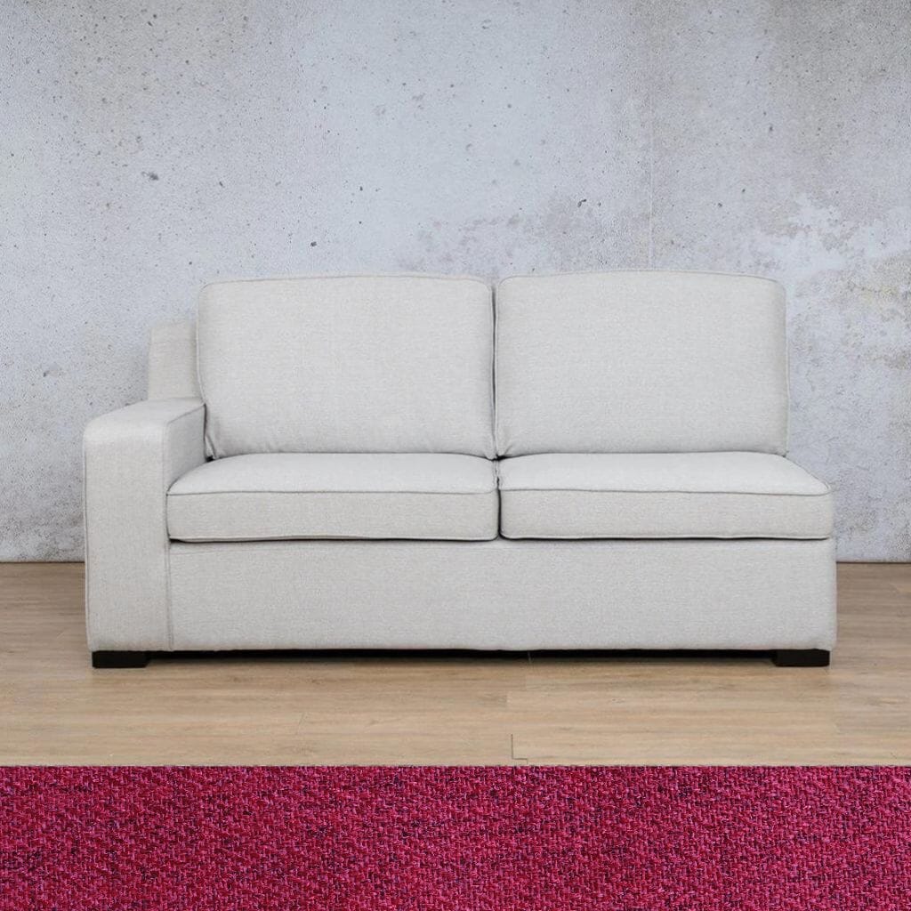 Rome Fabric 2 Seater LHF Fabric Sofa Leather Gallery Deep Cherry