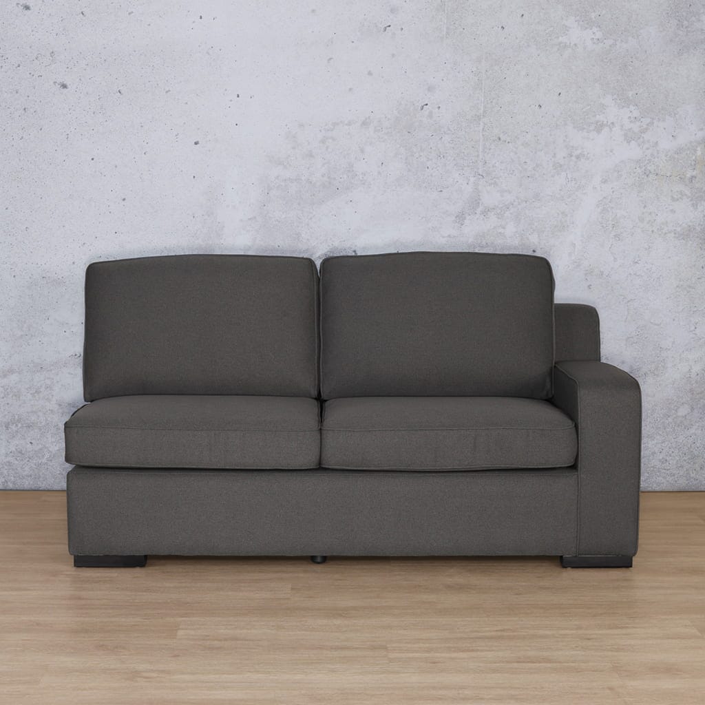 Arizona Fabric 2 Seater RHF Fabric Sofa Leather Gallery Harbour Grey Full Foam