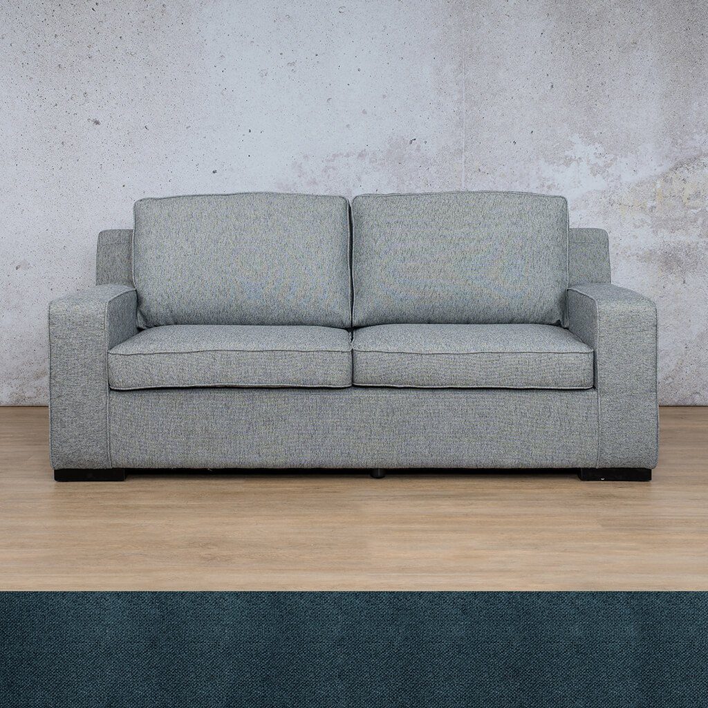 Arizona Fabric 3 Seater Sofa Fabric Sofa Leather Gallery Air Force Blue