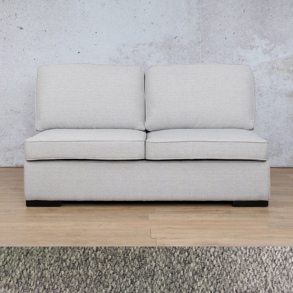 Rome Fabric Armless 2 Seater Fabric Sofa Leather Gallery Kenya Grey