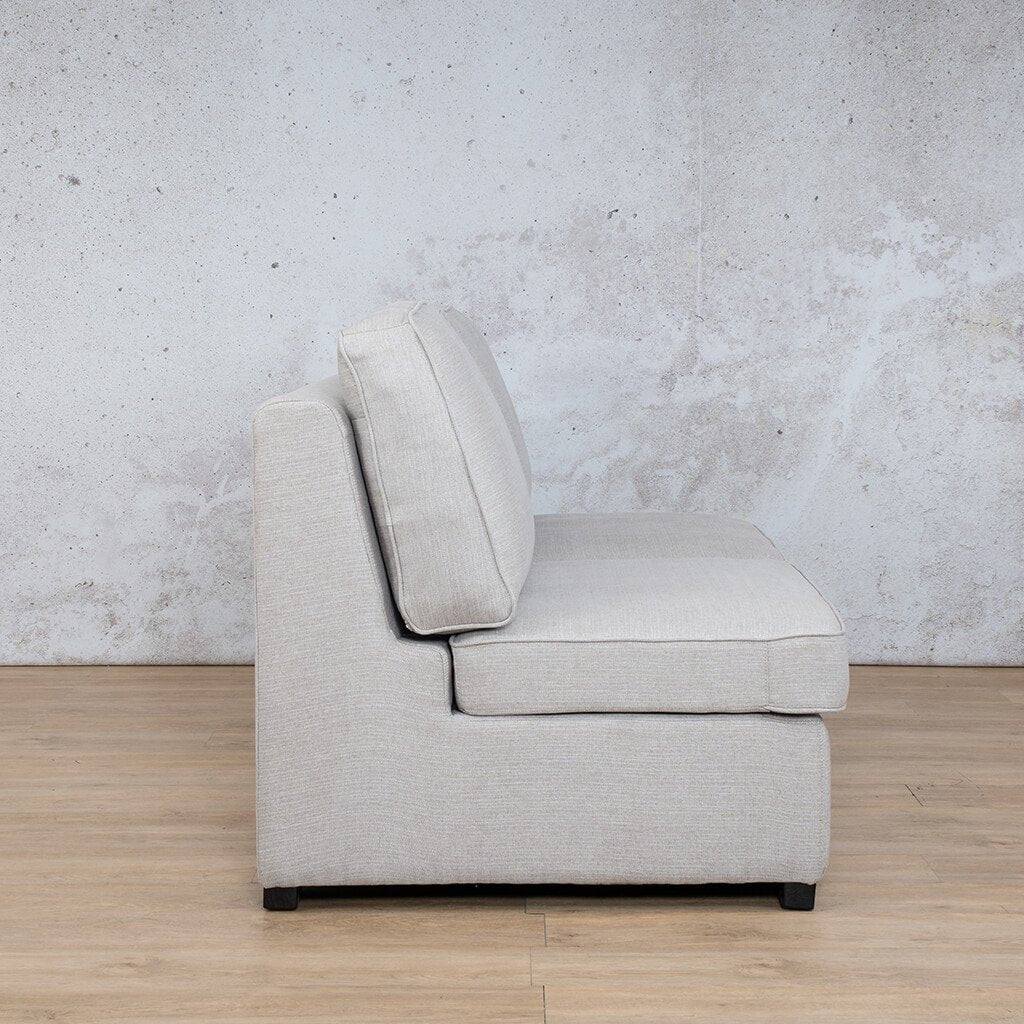 Rome Fabric Armless 2 Seater Fabric Sofa Leather Gallery