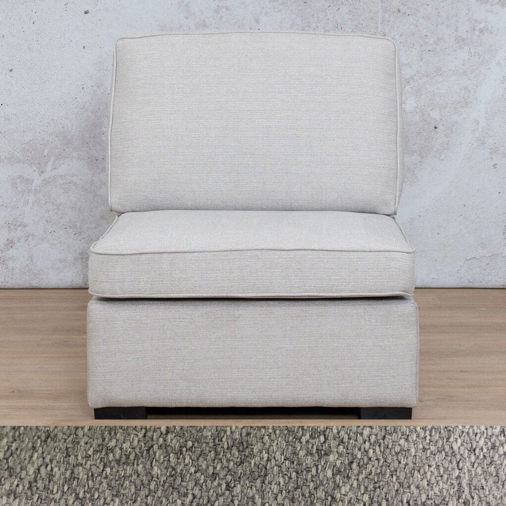 Rome Fabric Armless Chair Fabric Sofa Leather Gallery Kenya Grey