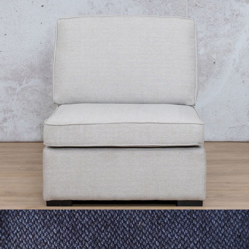 Rome Fabric Armless Chair Fabric Sofa Leather Gallery Kenya Navy Blue