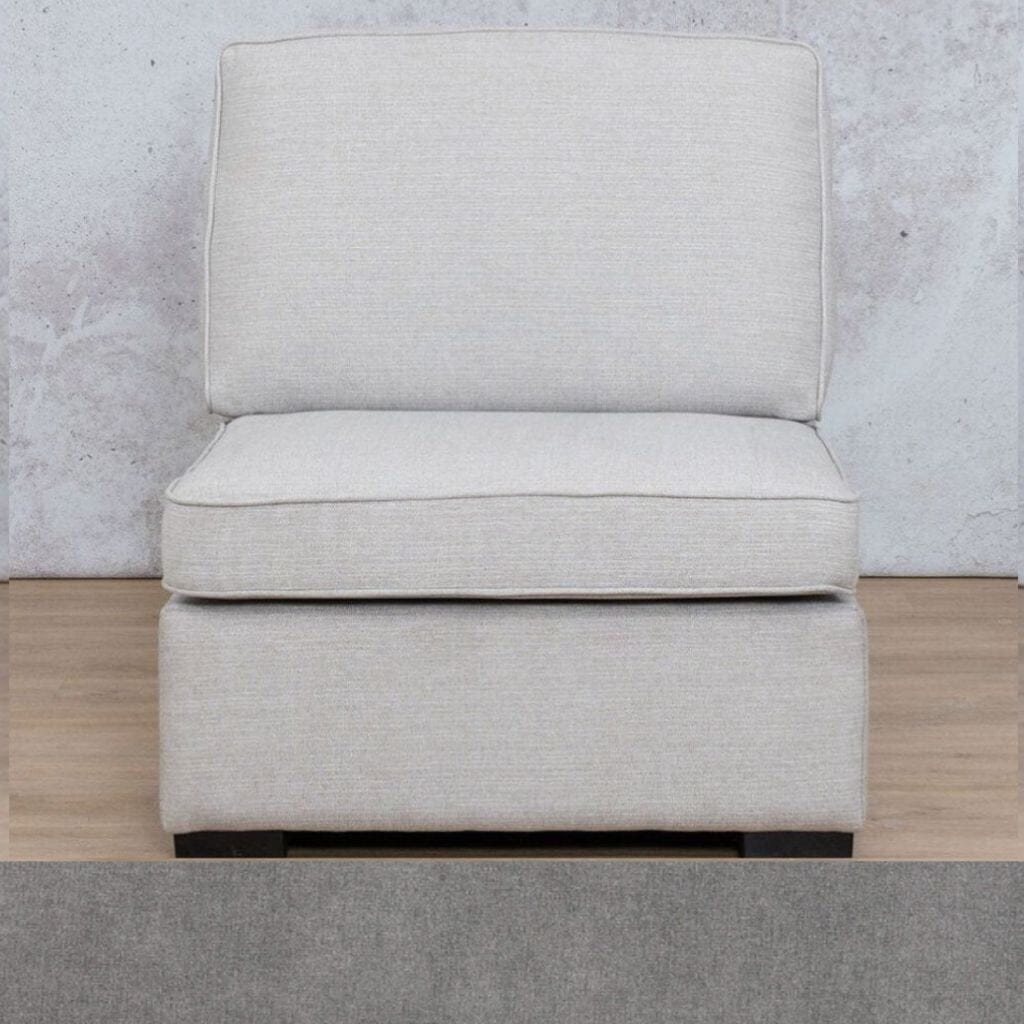 Rome Fabric Armless Chair Fabric Sofa Leather Gallery Space Grey