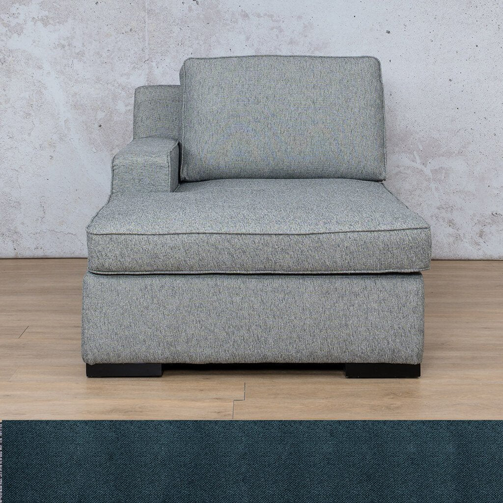 Arizona Fabric Chaise Right Arm Fabric Sofa Leather Gallery Air Force Blue WAREHOUSE COLLECTION - PINETOWN OR NORTHRIDING Full Foam