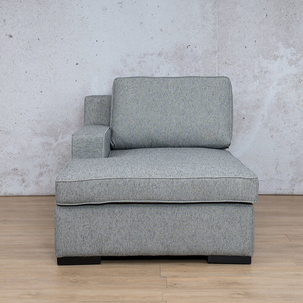 Arizona Fabric Chaise Right Arm Fabric Sofa Leather Gallery Quarry Black and White WAREHOUSE COLLECTION - PINETOWN OR NORTHRIDING Full Foam