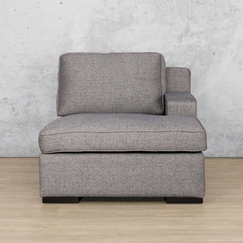 Rome Fabric Chaise RHF Fabric Sofa Leather Gallery Detroit Black